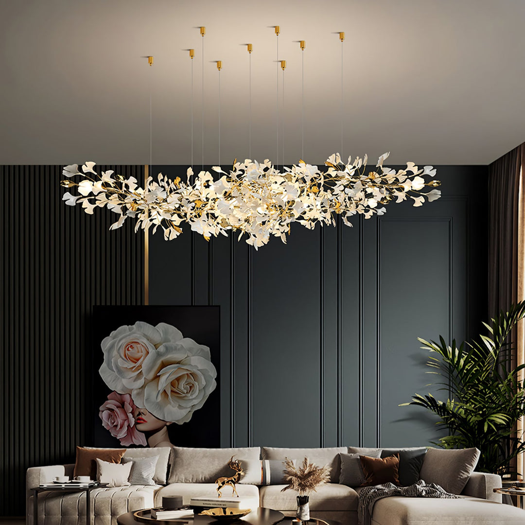 Gingko Draperad Kandelaber
