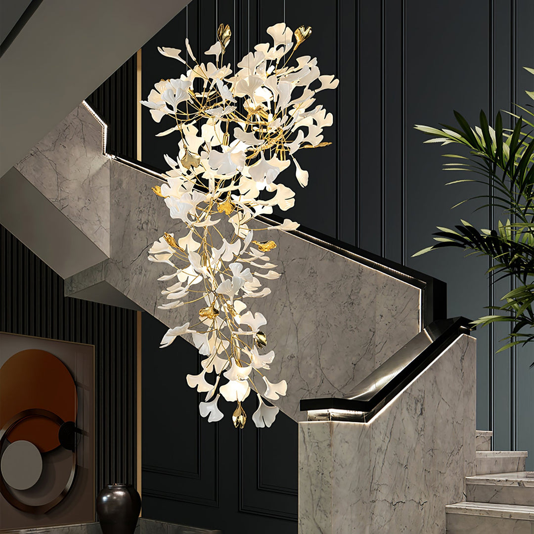Gingko Draperad Kandelaber