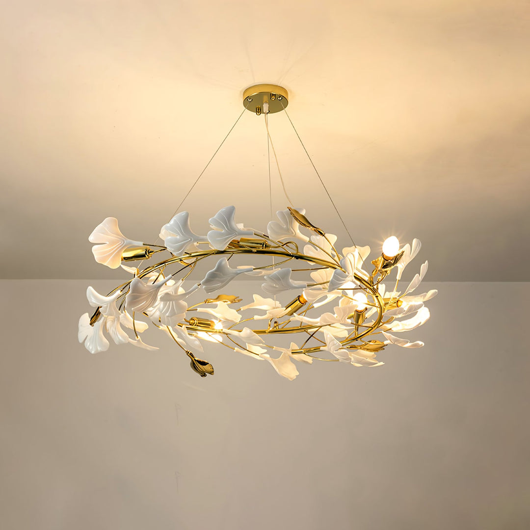 Gingko Draperad Kandelaber