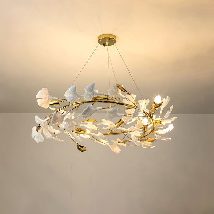 Gingko Draperad Kandelaber
