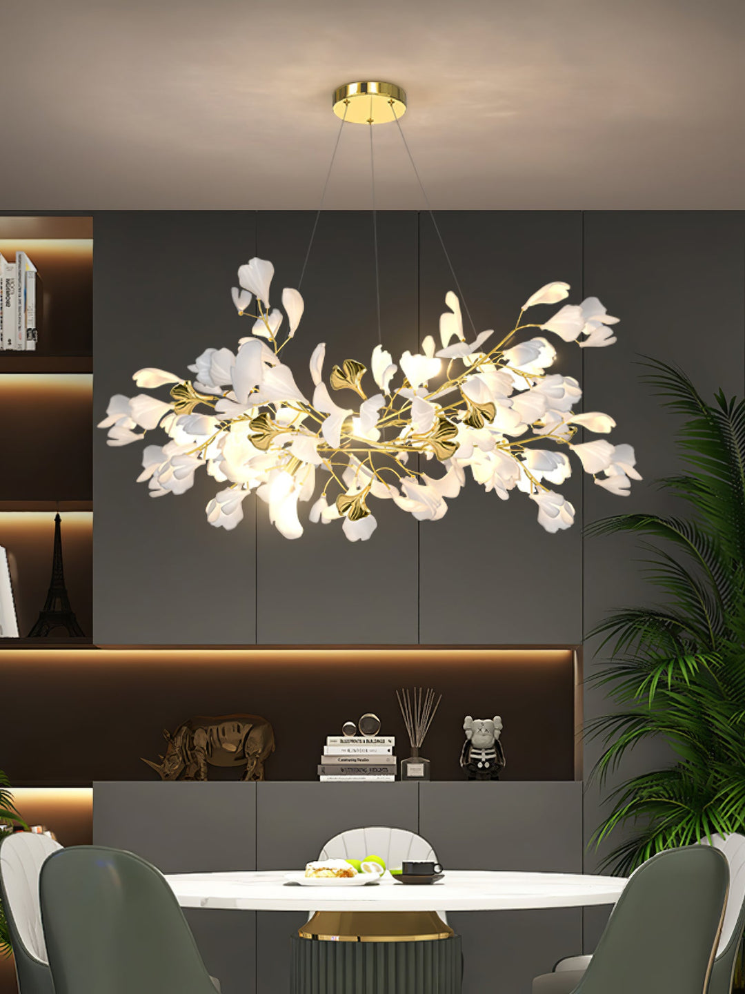 Gingko Draperad Kandelaber