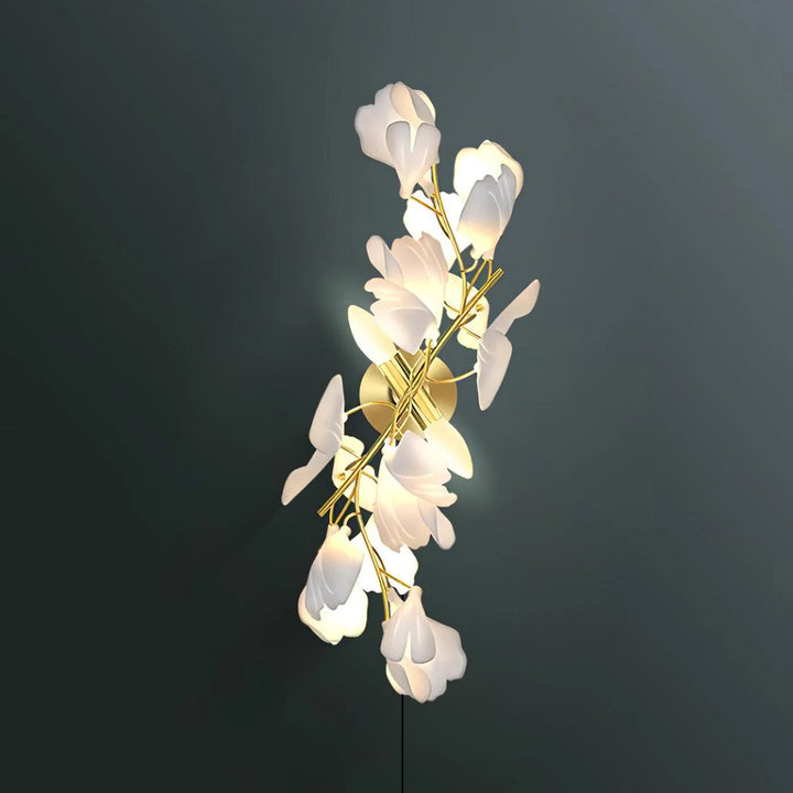 Gingko Blommor Plug-in Vägglampa