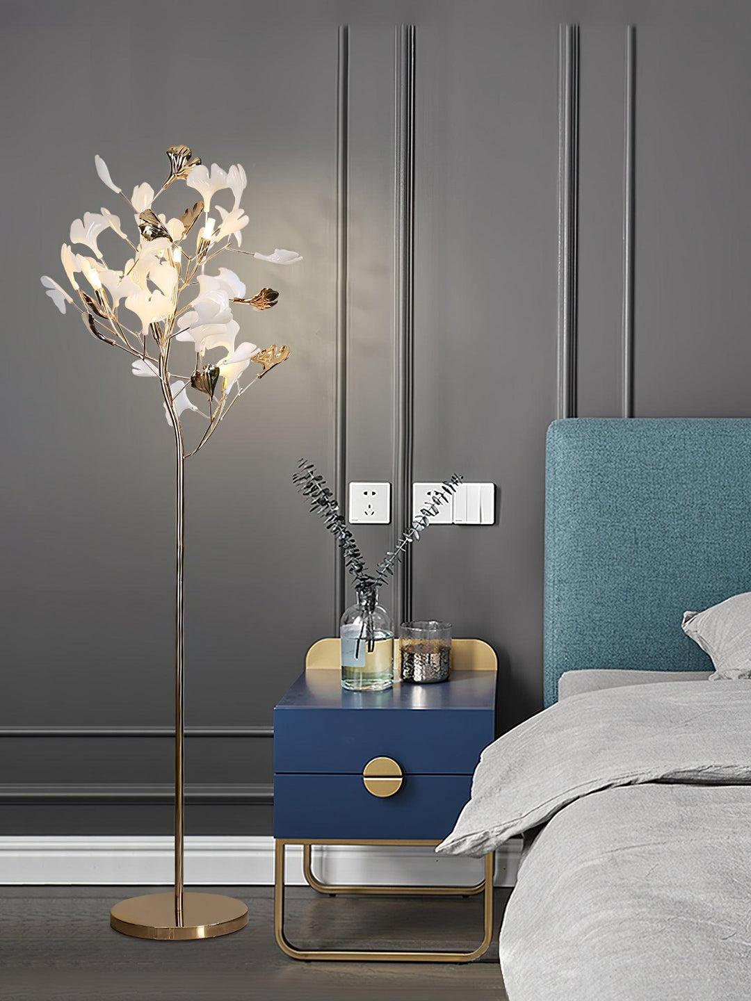 Ginkgo Blad Golvlampa
