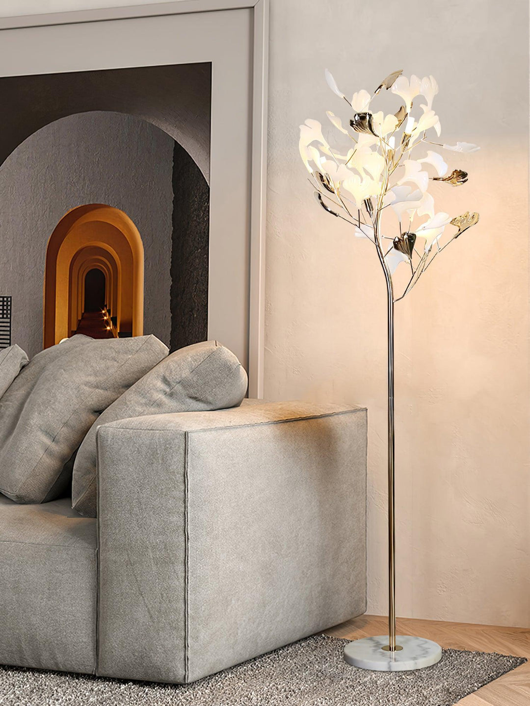 Ginkgo Blad Golvlampa