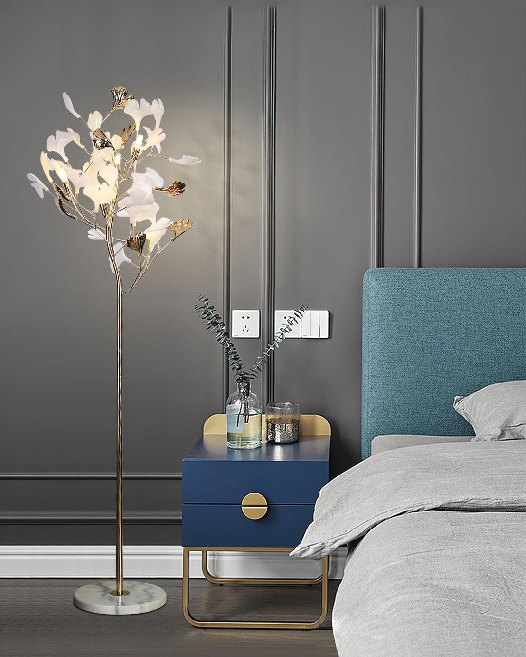 Ginkgo Blad Golvlampa