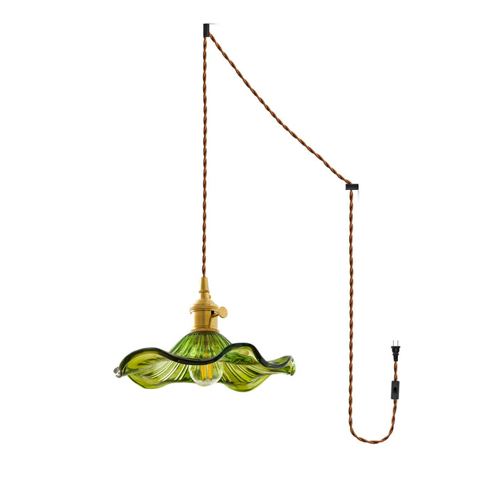 Glas Hibiskusblomma Swag Lampa