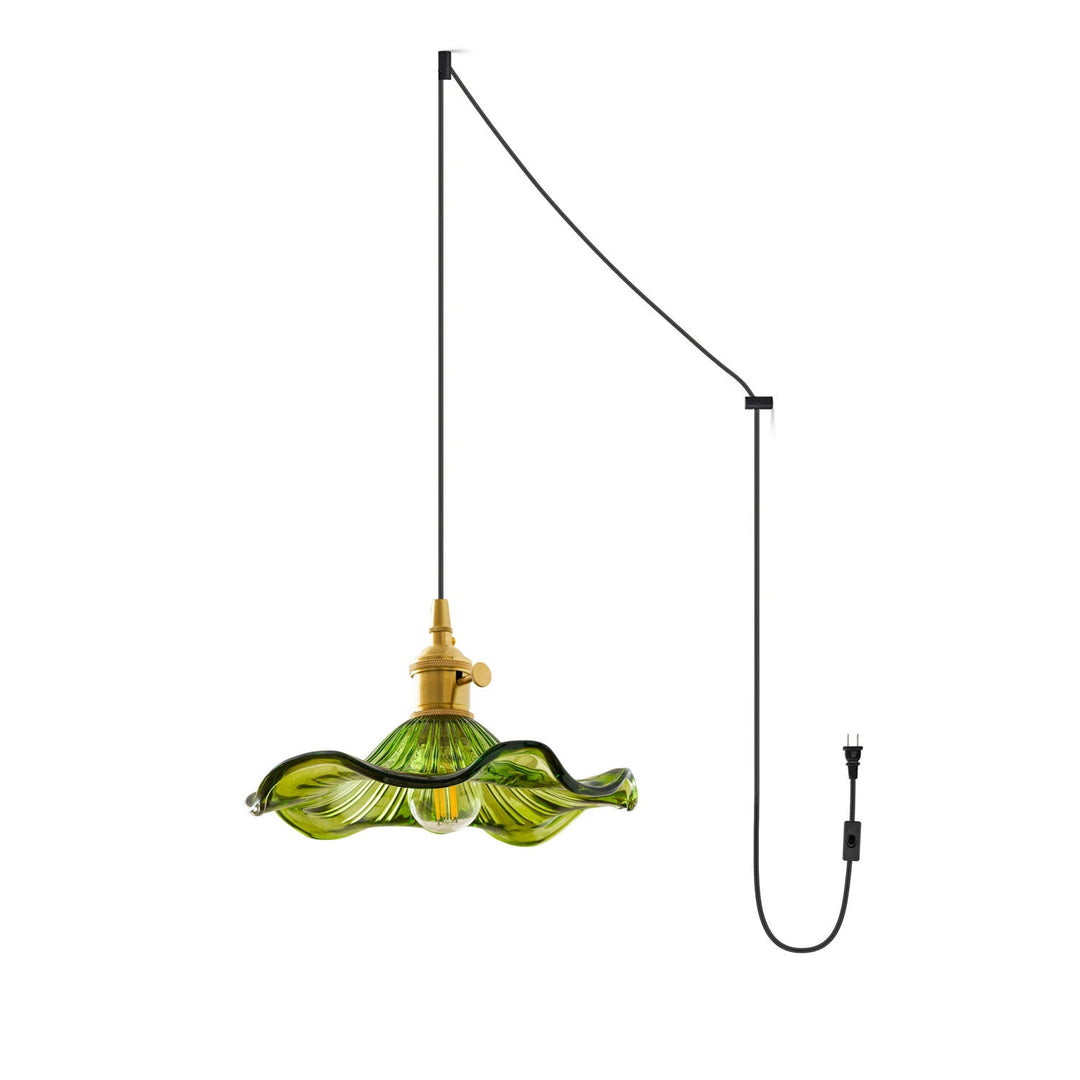 Glas Hibiskusblomma Swag Lampa