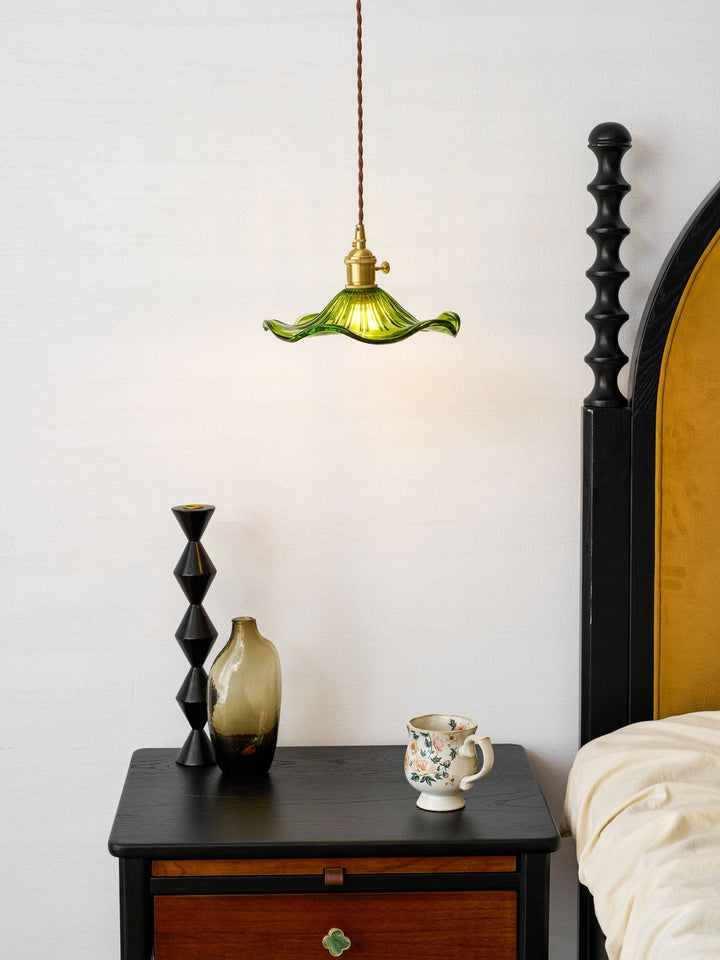 Glas Hibiskusblomma Swag Lampa