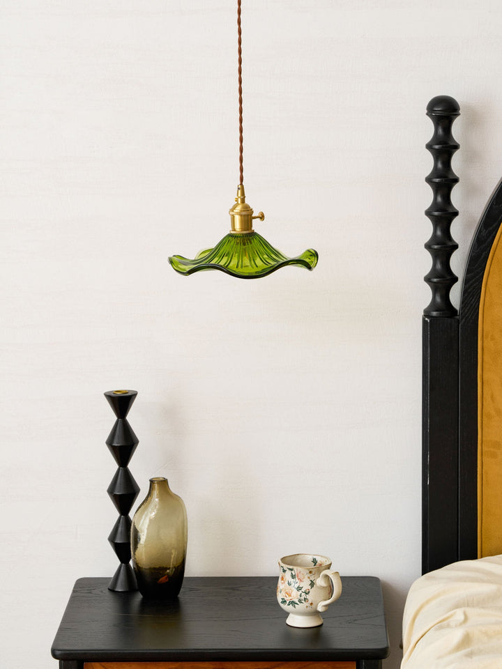Glas Hibiskusblomma Swag Lampa