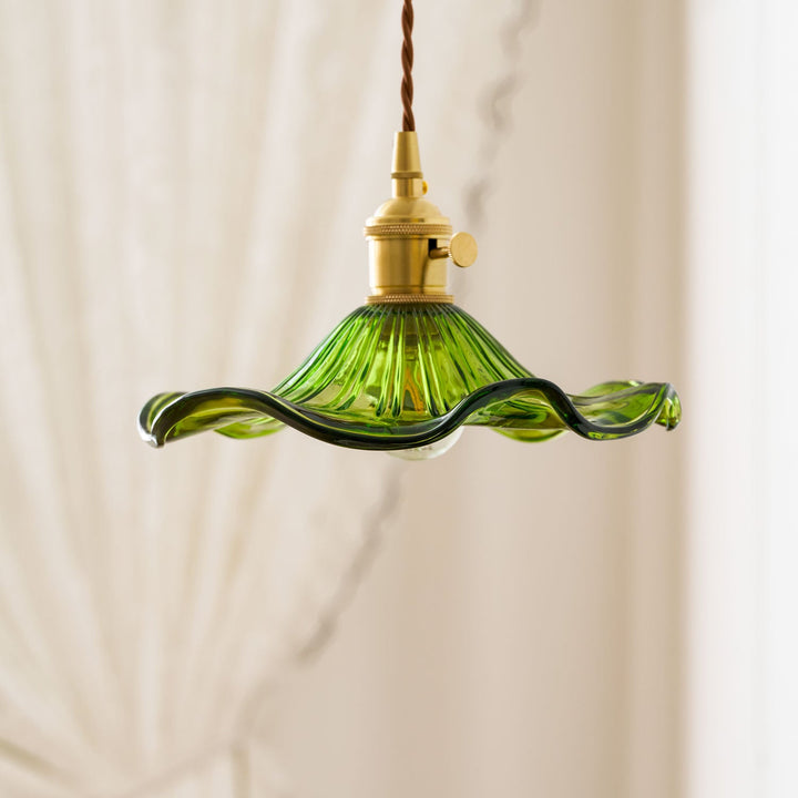 Glas Hibiskusblomma Swag Lampa