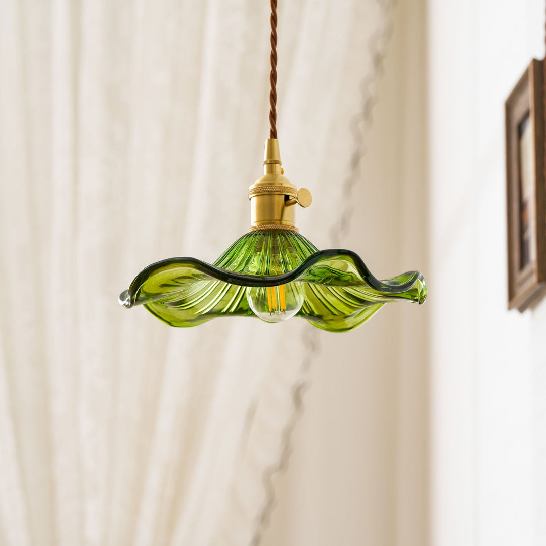 Glas Hibiskusblomma Swag Lampa