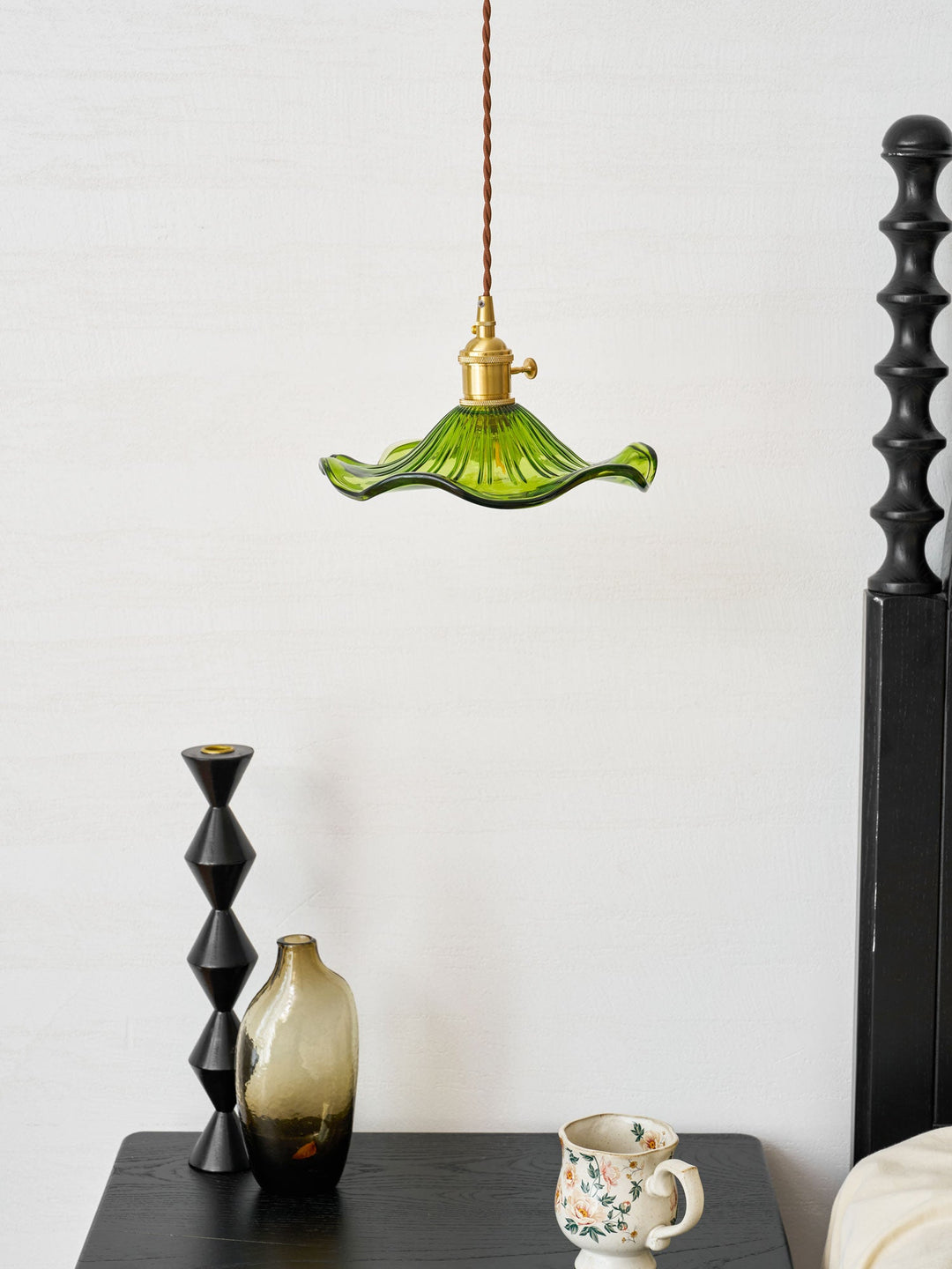 Glas Hibiskusblomma Swag Lampa