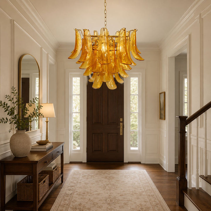 Murano Glass Leaf Chandelier