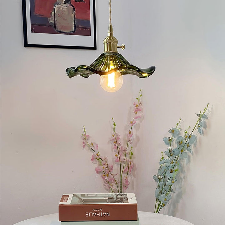 Glas Hibiskusblomma Swag Lampa