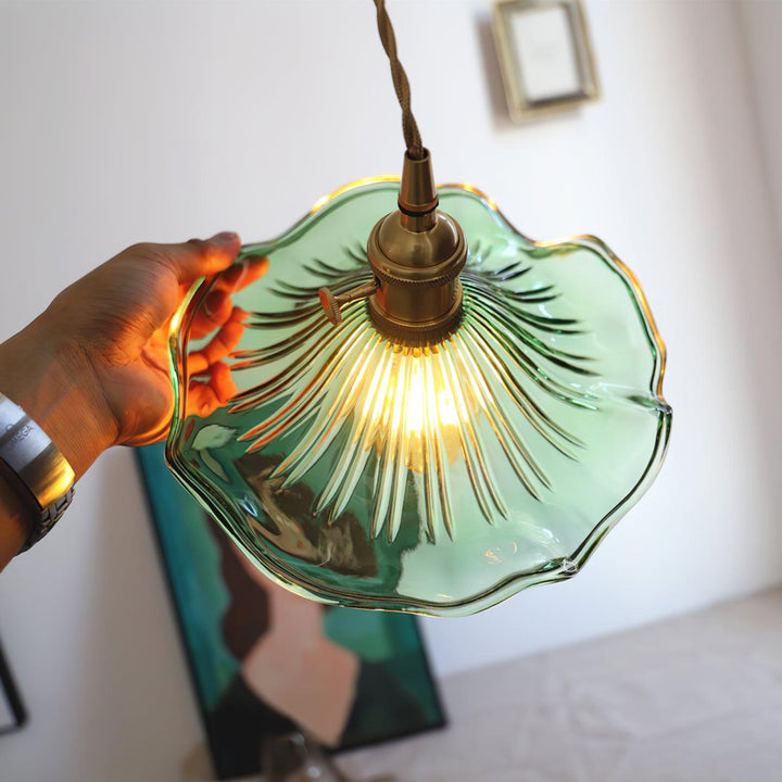 Glas Hibiskusblomma Swag Lampa