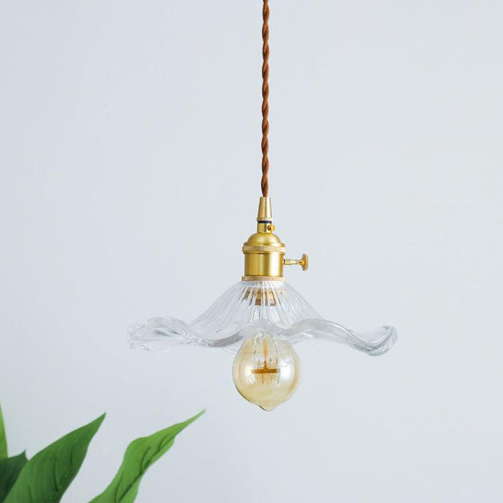 Glas Hibiskusblomma Swag Lampa
