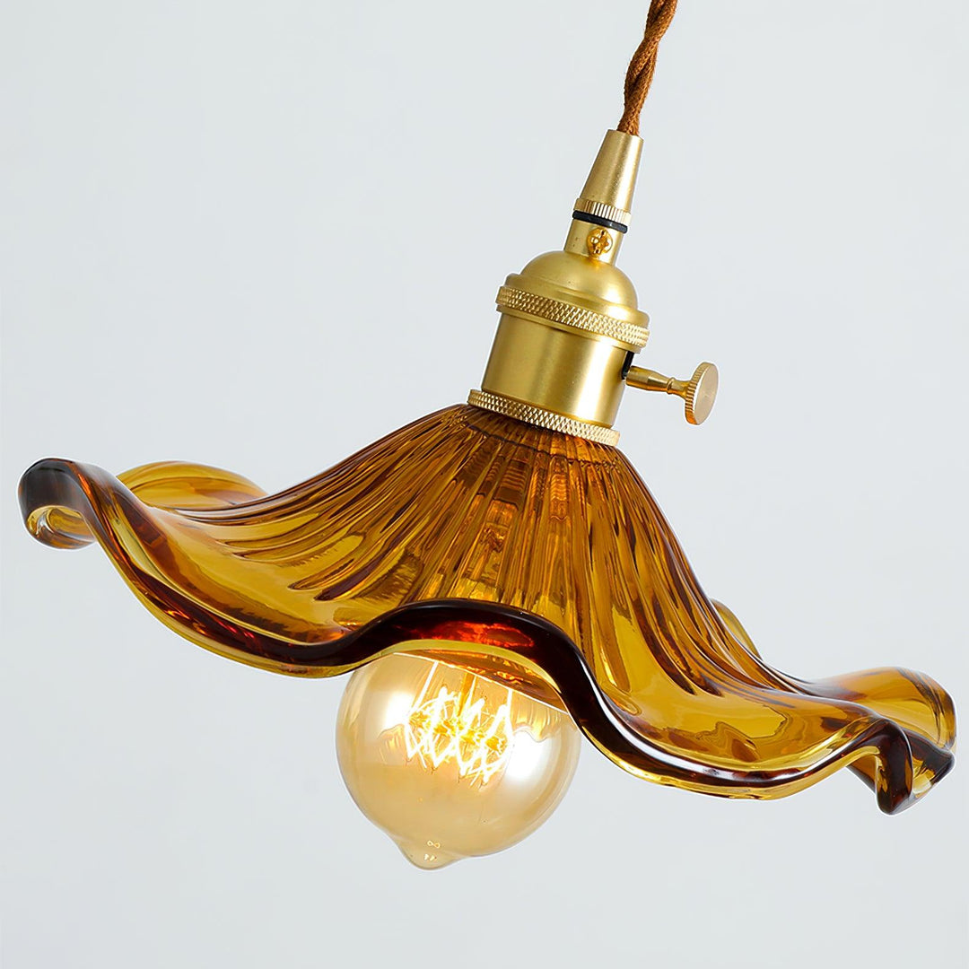 Glas Hibiskusblomma Swag Lampa
