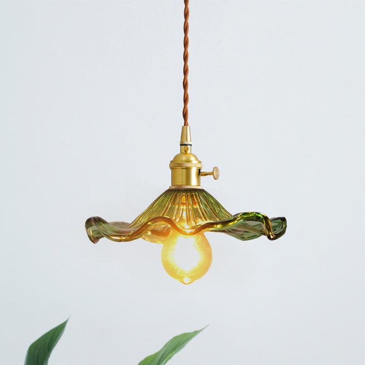 Glas Hibiskusblomma Swag Lampa