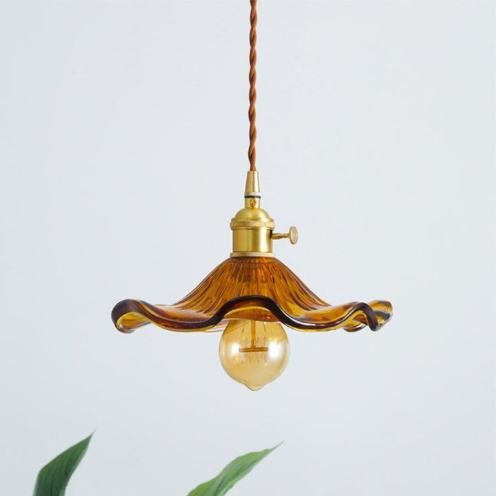 Glas Hibiskusblomma Swag Lampa