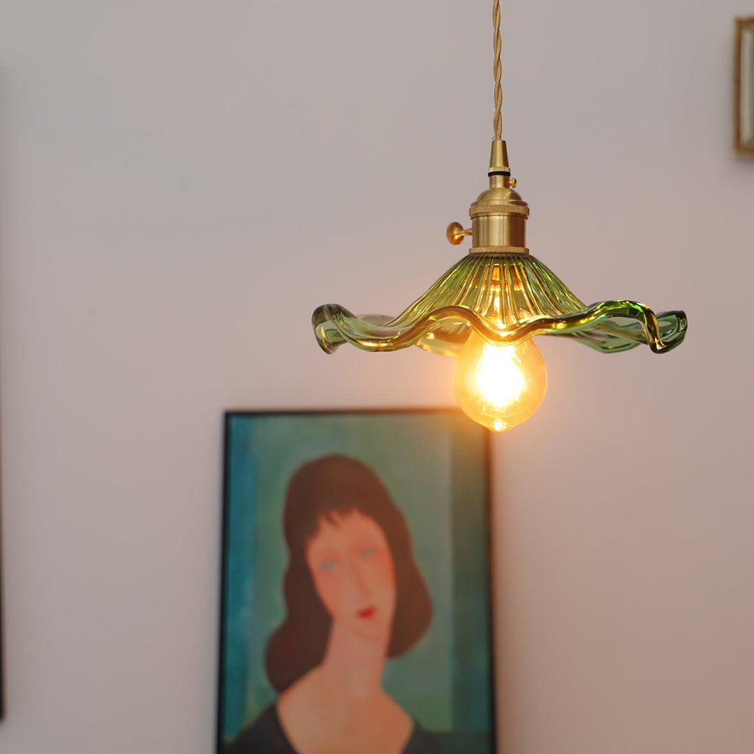 Glas Hibiskusblomma Swag Lampa