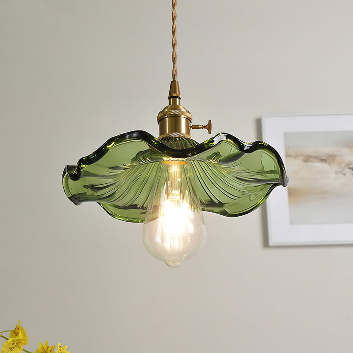 Glas Hibiskusblomma Swag Lampa