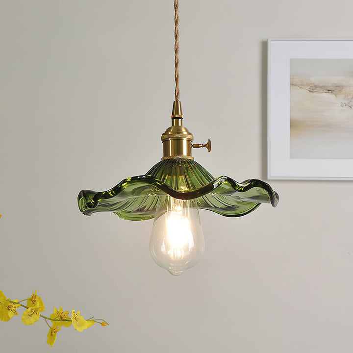 Glas Hibiskusblomma Swag Lampa