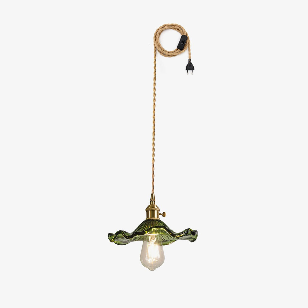 Glas Hibiskusblomma Swag Lampa