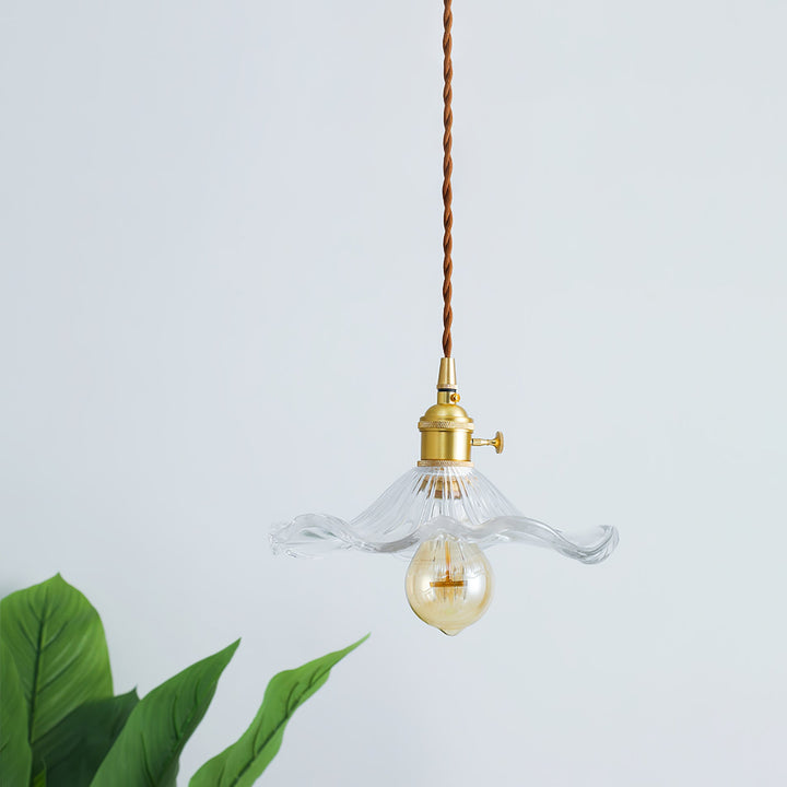 Glas Hibiskusblomma Swag Lampa