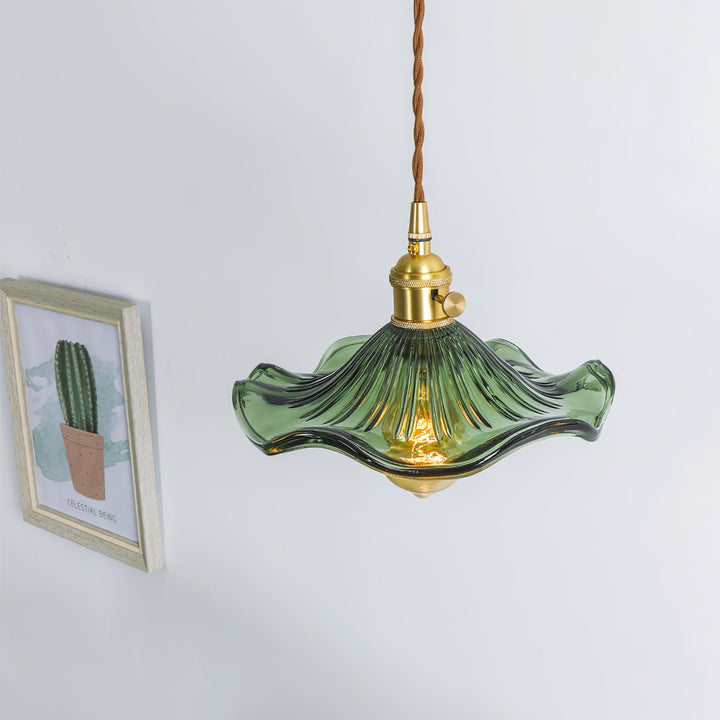 Glas Hibiskusblomma Swag Lampa