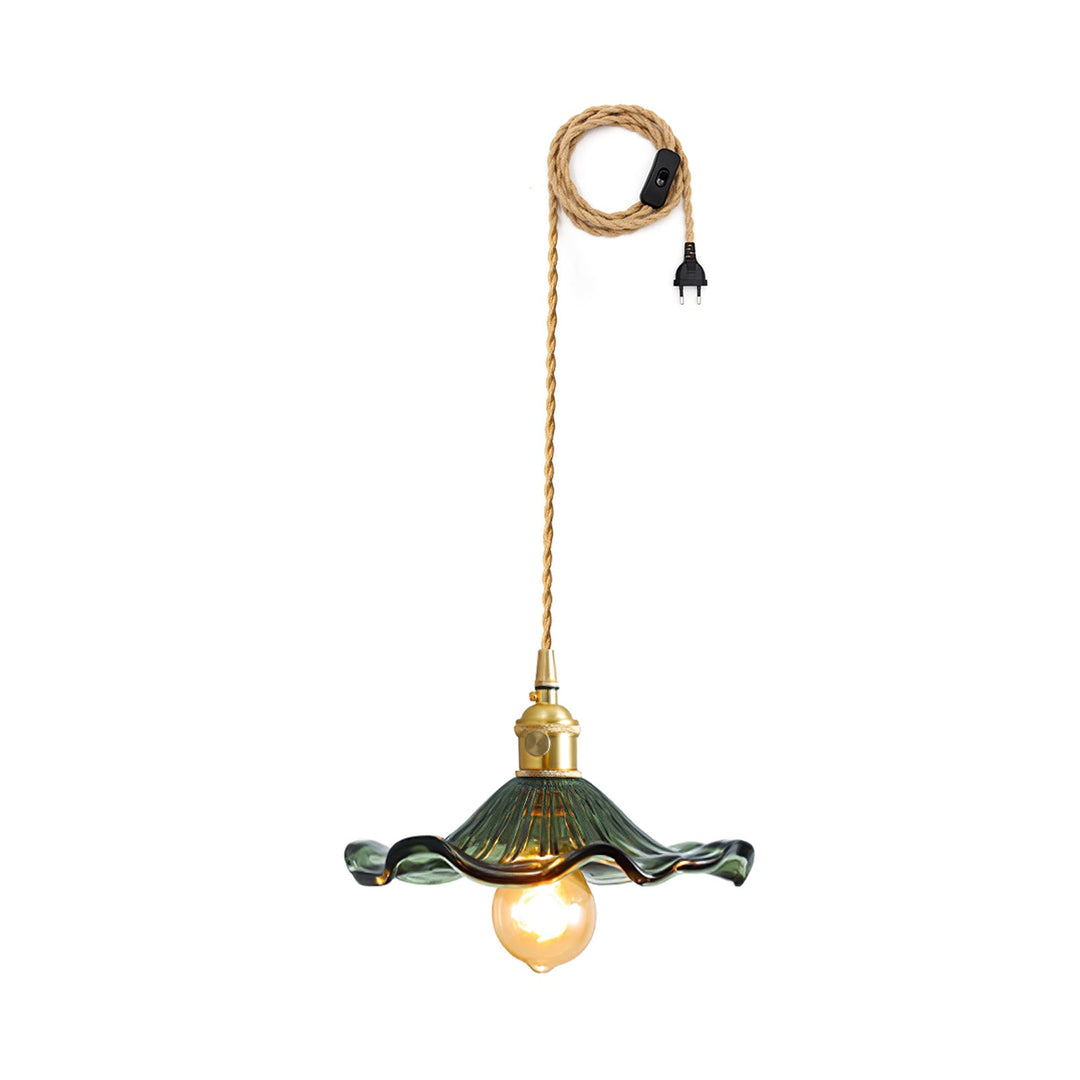 Glas Hibiskusblomma Swag Lampa