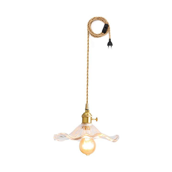 Glas Hibiskusblomma Swag Lampa
