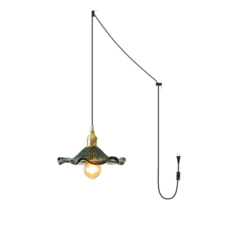 Glas Hibiskusblomma Swag Lampa