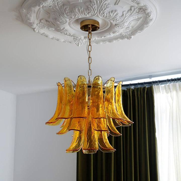 Murano Glass Leaf Chandelier