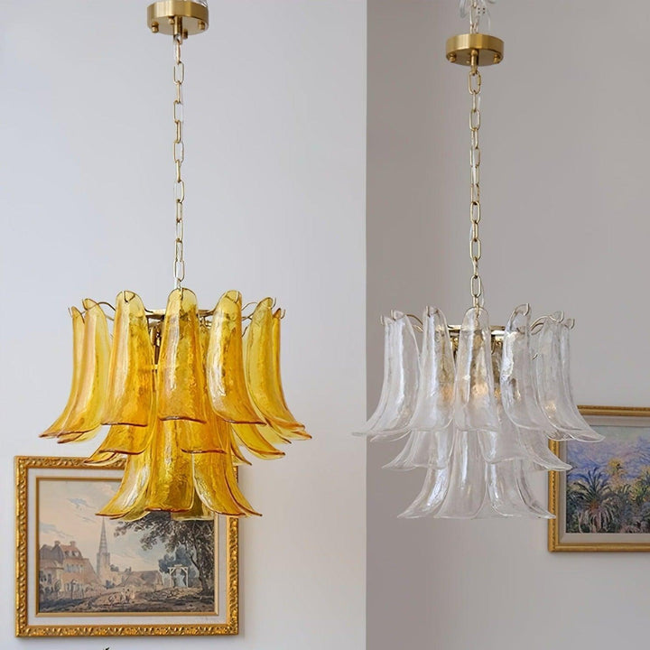 Murano Glass Leaf Chandelier