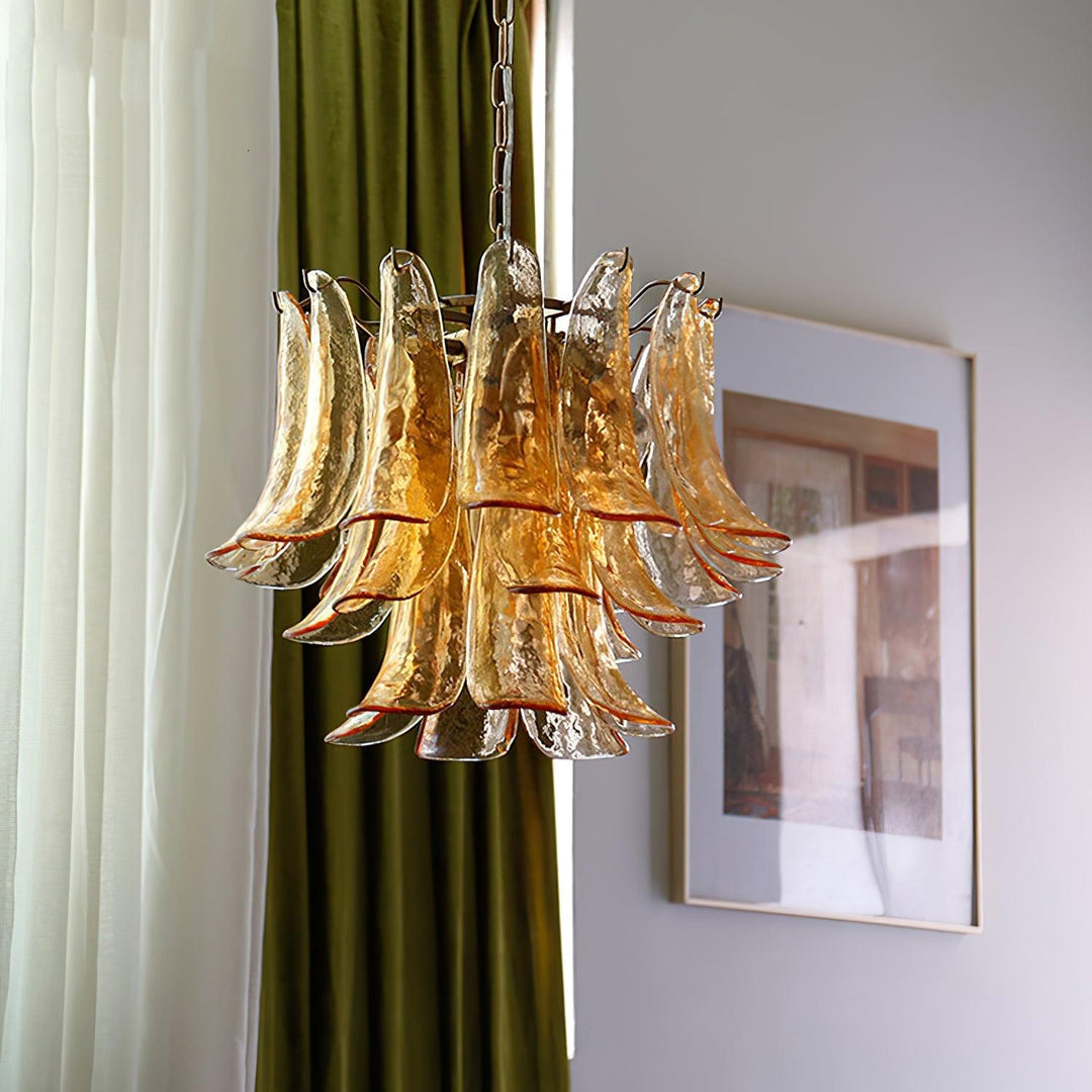 Murano Glass Leaf Chandelier