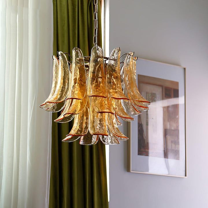 Murano Glass Leaf Chandelier