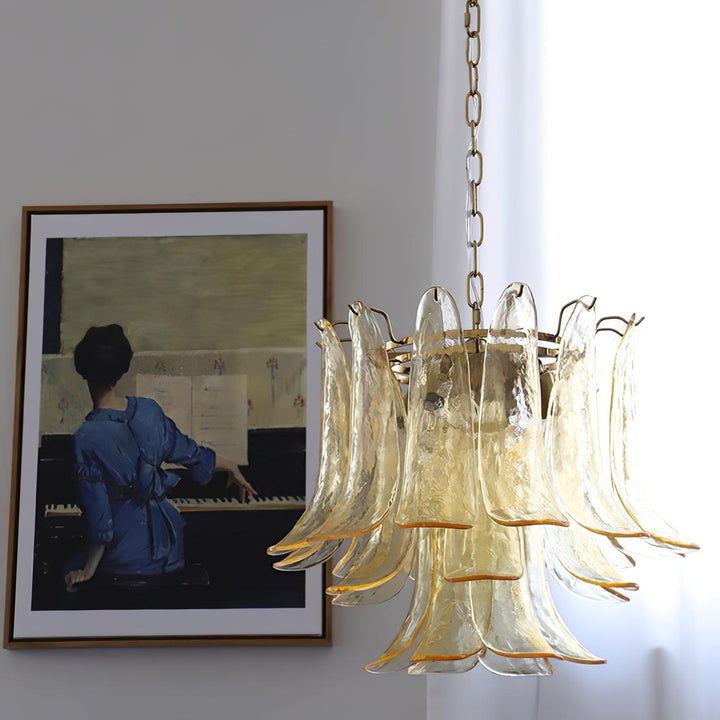 Murano Glass Leaf Chandelier