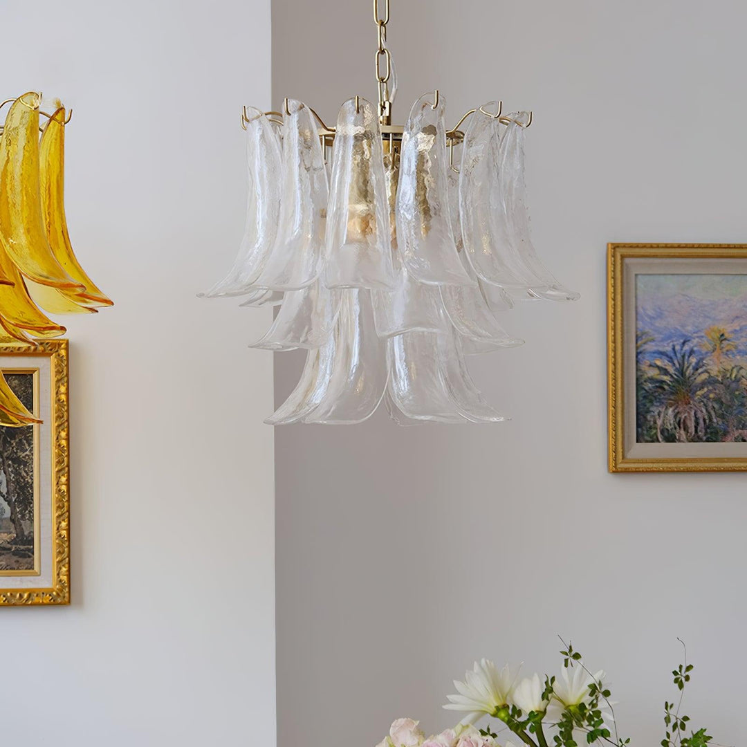 Murano Glass Leaf Chandelier