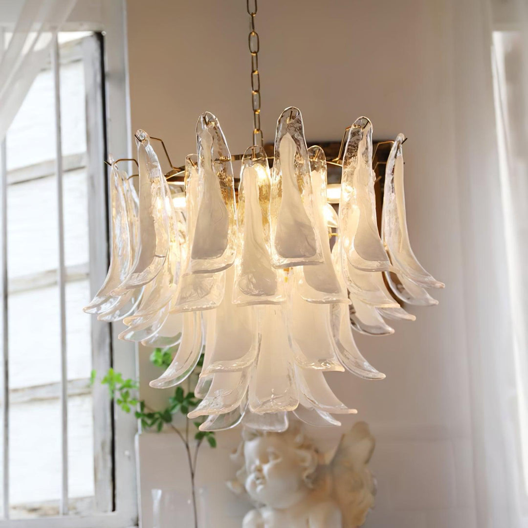 Murano Glass Leaf Chandelier