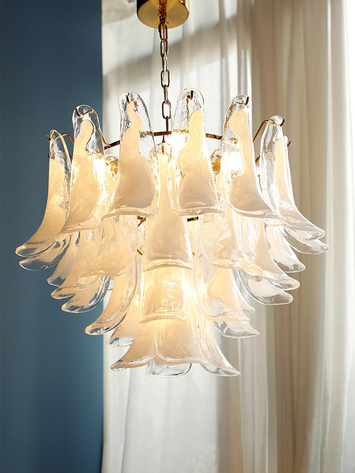 Murano Glass Leaf Chandelier