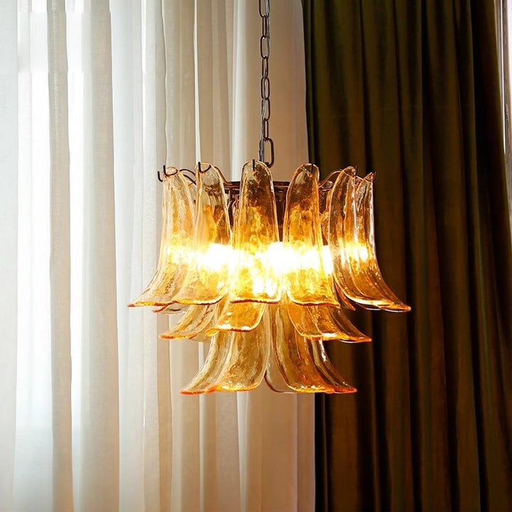 Murano Glass Leaf Chandelier