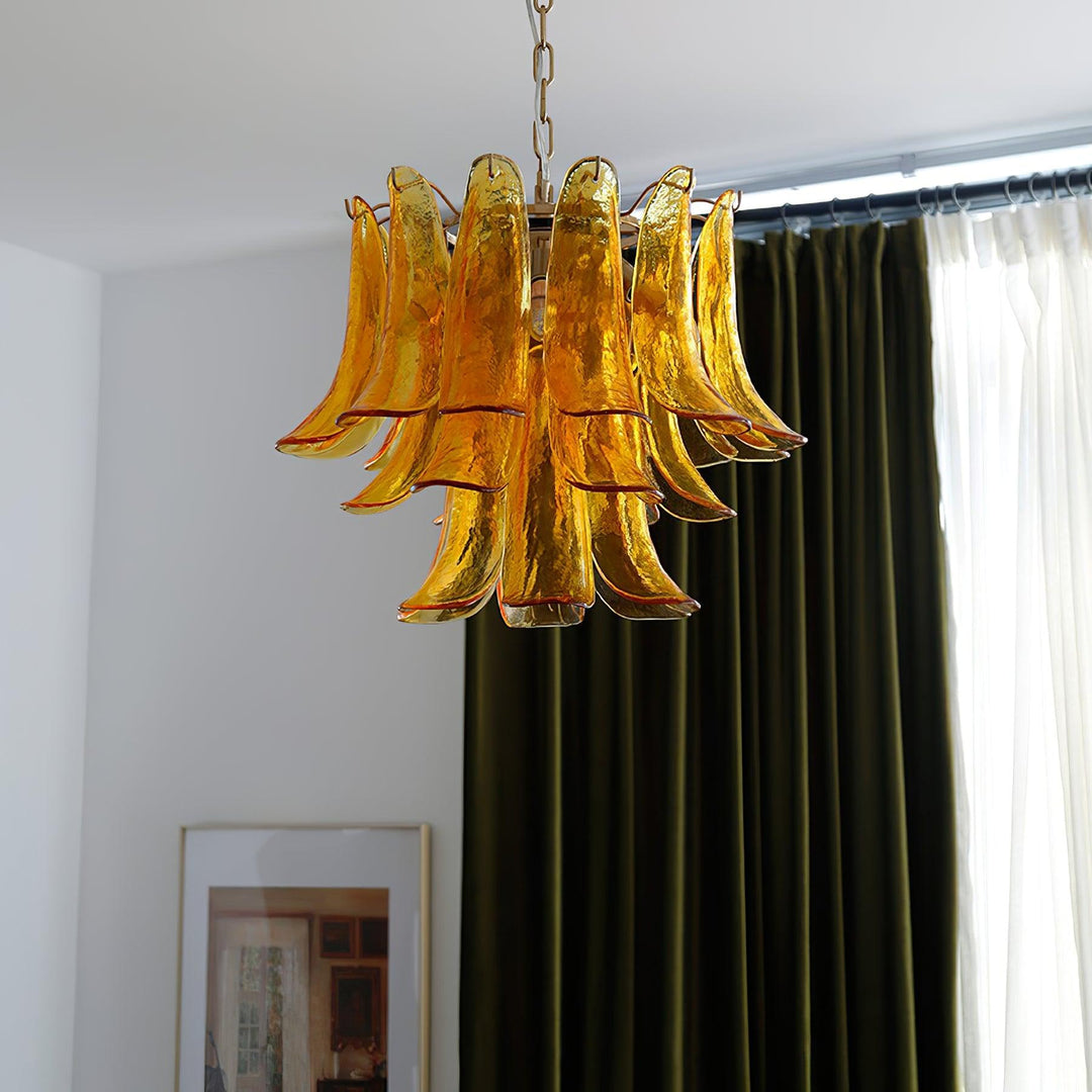 Murano Glass Leaf Chandelier