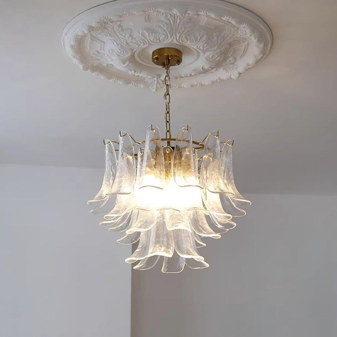 Murano Glass Leaf Chandelier