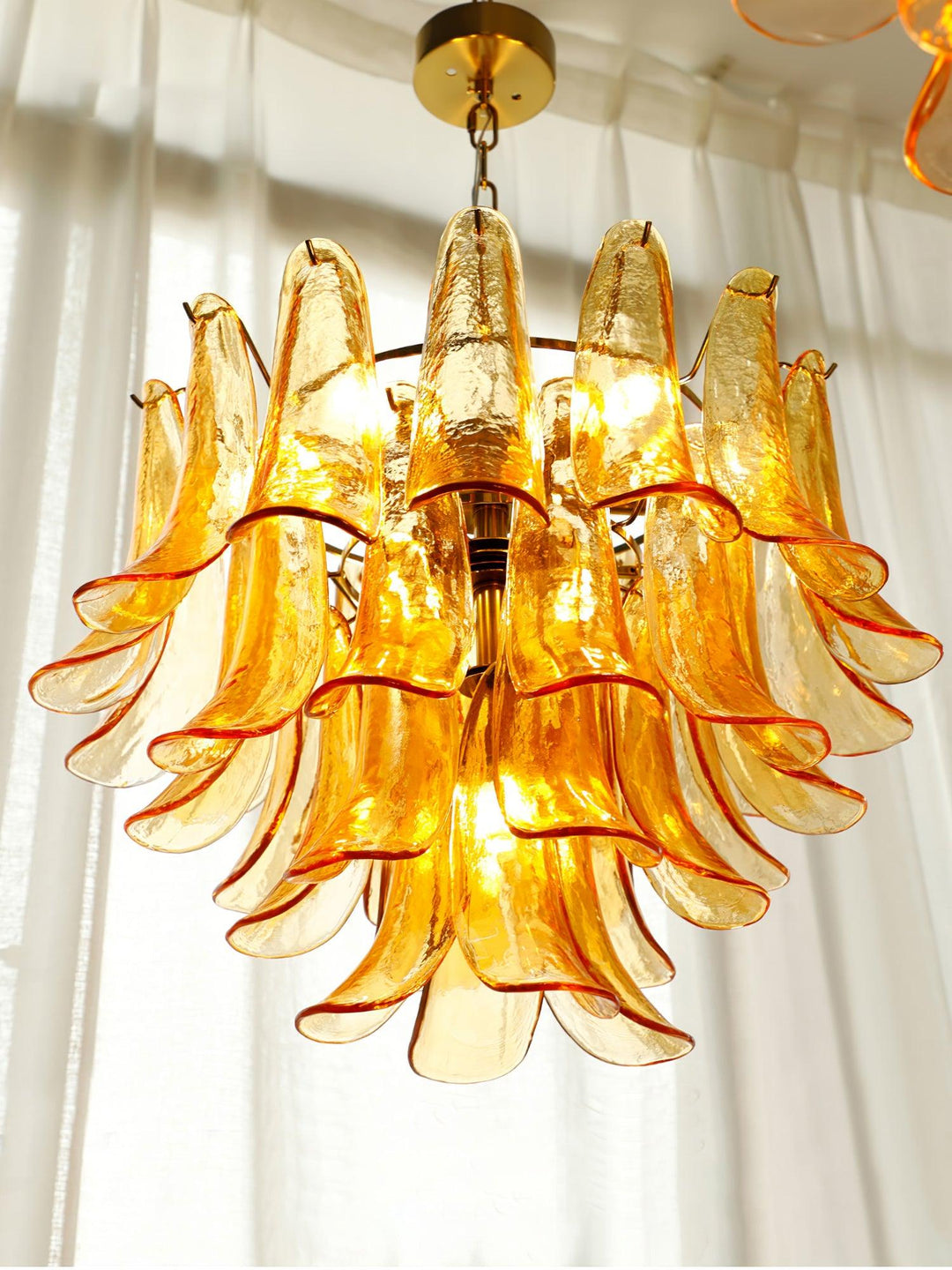 Murano Glass Leaf Chandelier