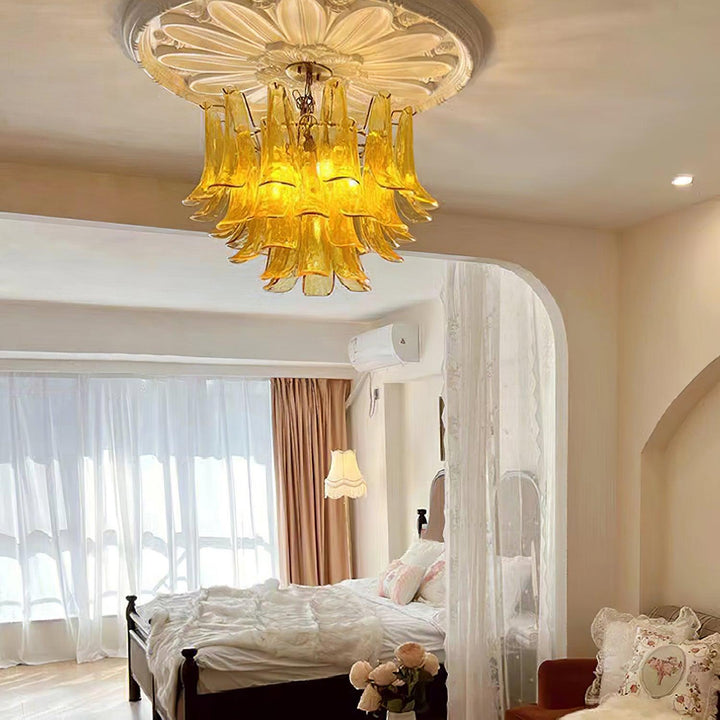 Murano Glass Leaf Chandelier