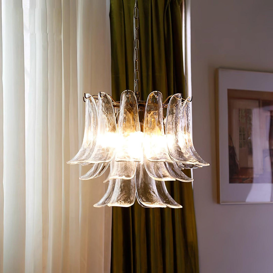 Murano Glass Leaf Chandelier