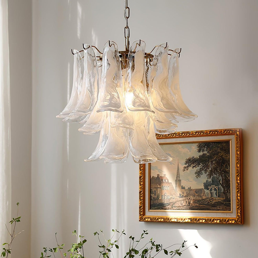 Murano Glass Leaf Chandelier