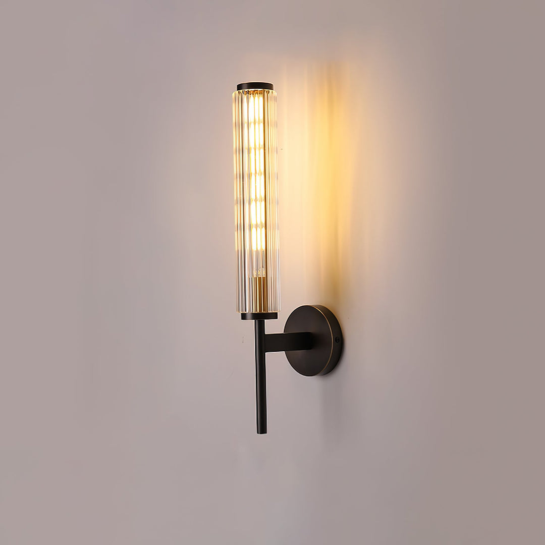 Glas Linjär Mässings Vägglampa