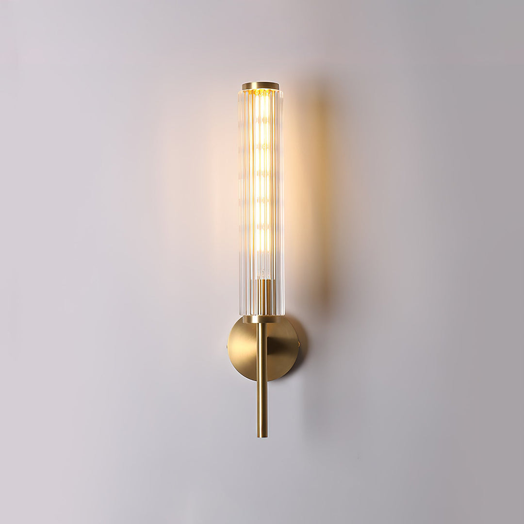 Glas Linjär Mässings Vägglampa