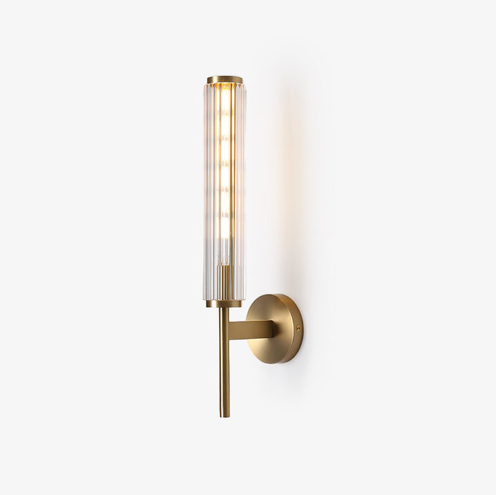 Glas Linjär Mässings Vägglampa